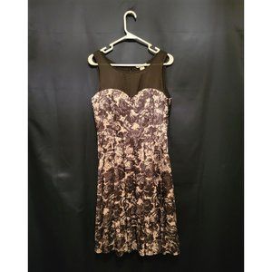 H & M Rose Black & Cream Casual Dress Size 10